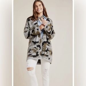 Anthropologie Vera Camo Cardigan